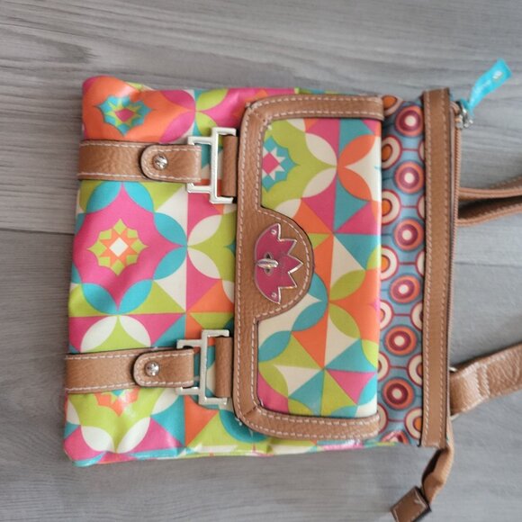 Lily Bloom Multicolor Floral Pattern Crossbody Bag With Adjustable Strap - Picture 8 of 11